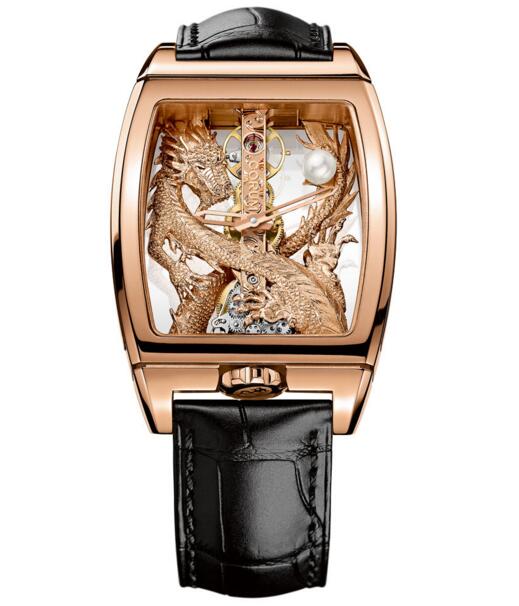 Luxury Men Replica Corum Bridges Golden Bridge Dragon B113/02349 watch